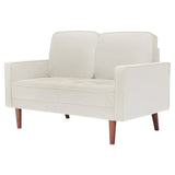WANSE Velvet 50" Square Arm Loveseat,Solid Wood Frame,Easy Assembly