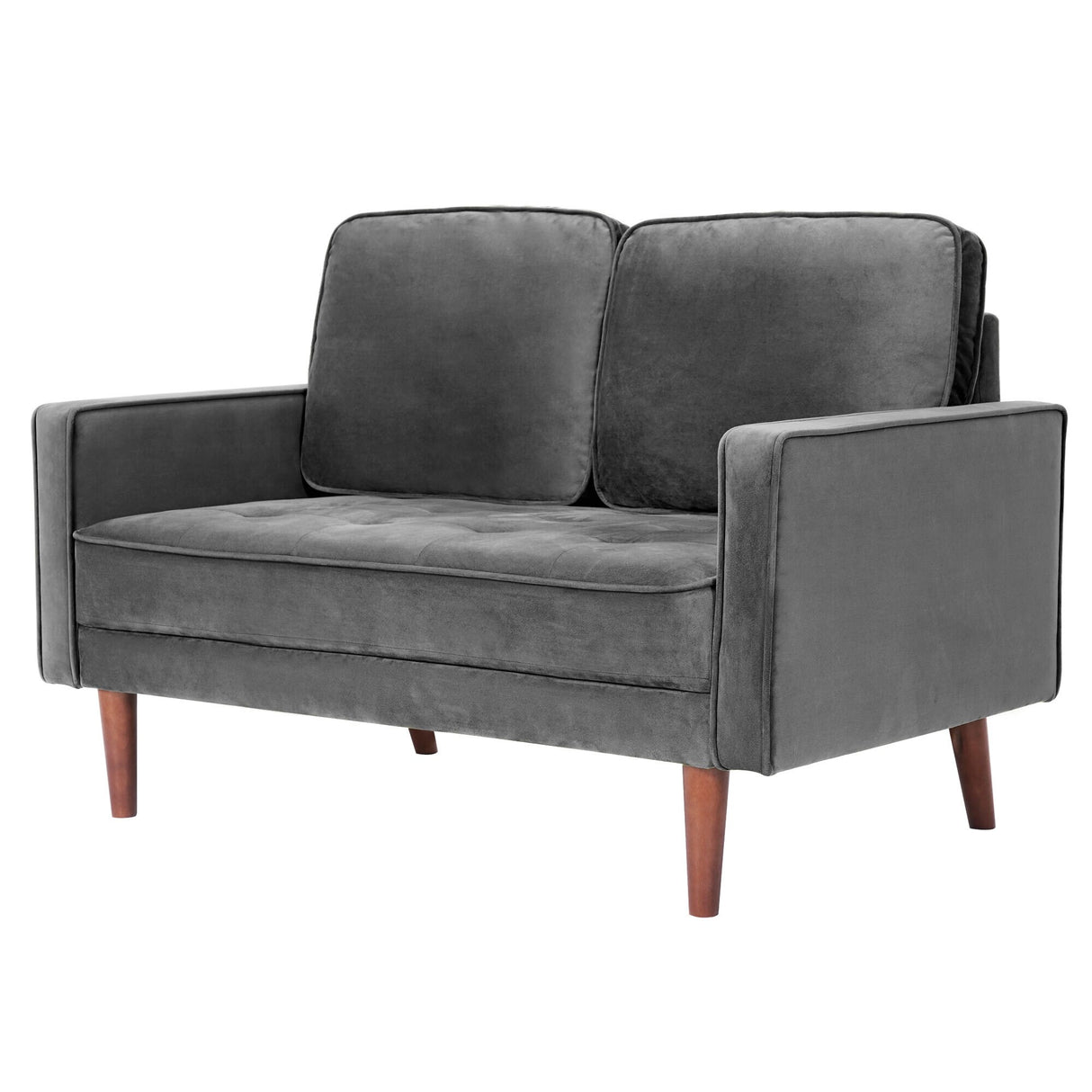 WANSE Velvet 50" Square Arm Loveseat,Solid Wood Frame,Easy Assembly