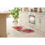 Porch & Den Chehia Watercolor Poppy Pattern Kitchen Mat