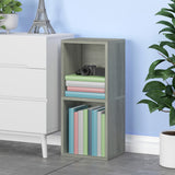Way Basics 2 Tier Display Case Storage Cube Unit (Tool-free Assembly)