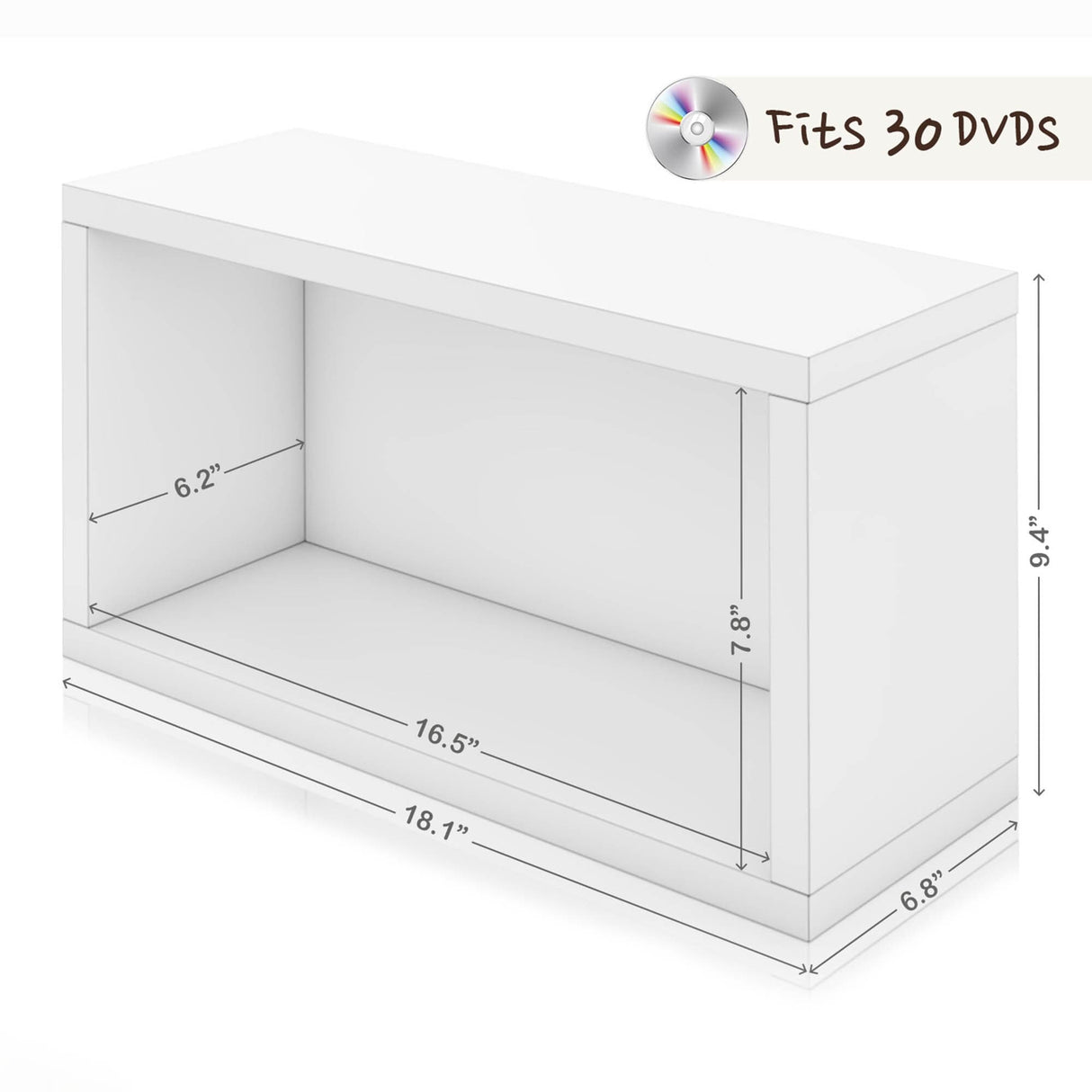 WAY BASICS Media Storage DVD Rack - Holds 30 BluRay PS5 Video Game Rack