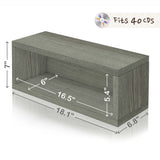 WAY BASICS Stackable Media Storage Rack Shelving and Organizer - Holds 40 CDs (Grey)