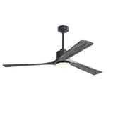 WINGBO 52" Solid Wood DC Motor Integrated LED Ceiling Fan with Light & Remote Control