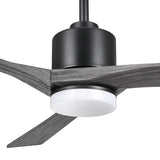 WINGBO 52" Solid Wood DC Motor Integrated LED Ceiling Fan with Light & Remote Control