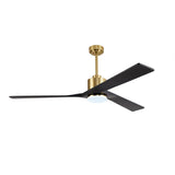 WINGBO 52" Solid Wood DC Motor Integrated LED Ceiling Fan with Light & Remote Control