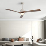 WINGBO 52" Solid Wood DC Motor Integrated LED Ceiling Fan with Light & Remote Control