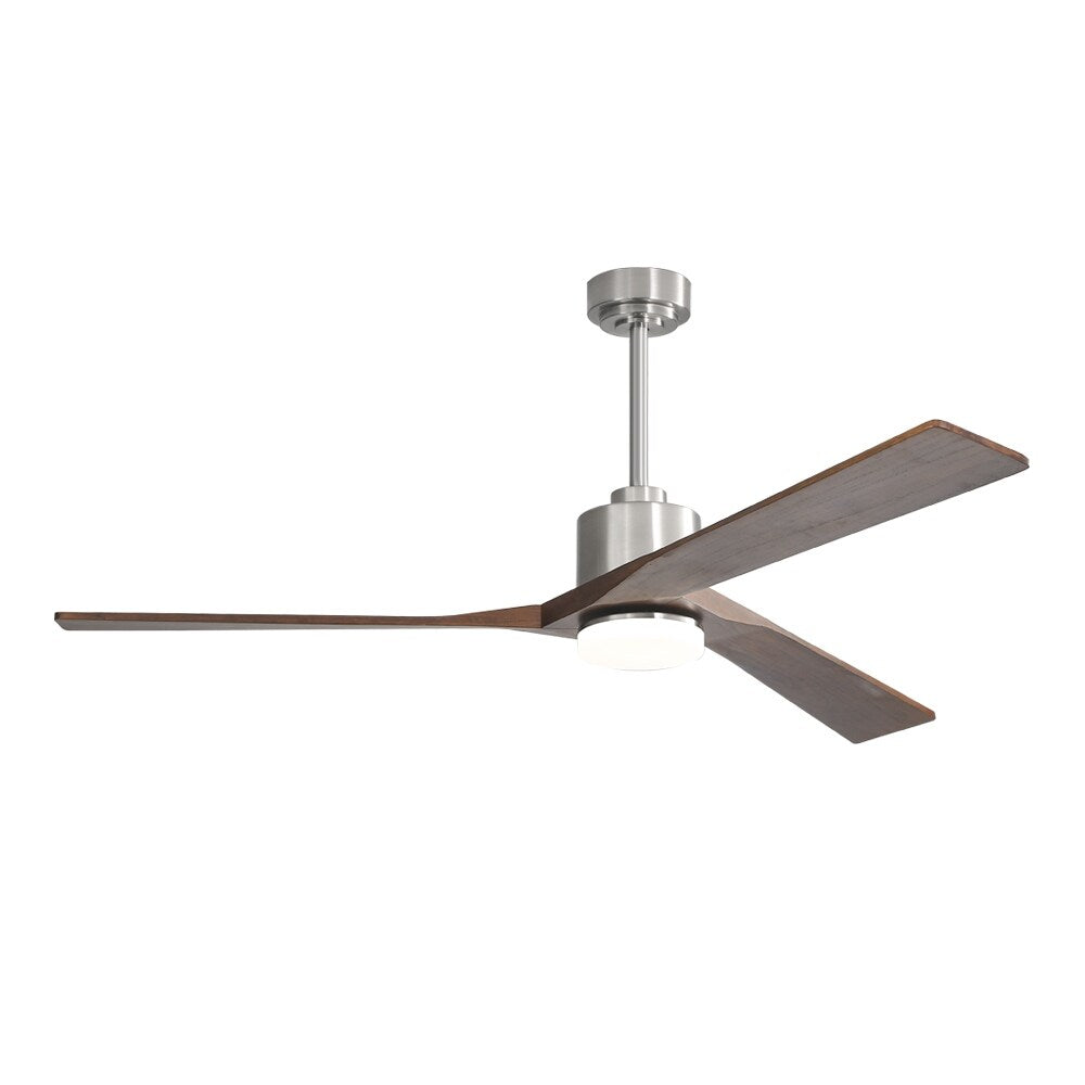 WINGBO 52" Solid Wood DC Motor Integrated LED Ceiling Fan with Light & Remote Control