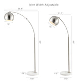 WINGBO Modern Arc Floor Lamp with Rotatable Metal Shade - N/A