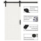 WINSOON 4-14 FT Sliding Barn Door Hardware Track Kit for Single Door J Style Rollers