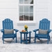 WINSOON 3-Piece All Weather HIPS Outdoor Folding Adirondack Chairs and Table Set