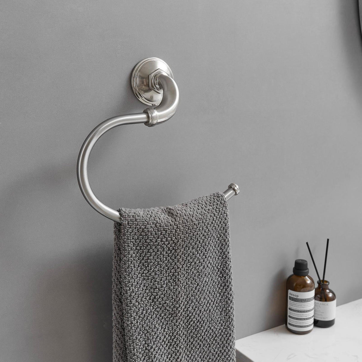 WIZ Modern Bathroom Hardware 4 Piece Set Stainless Steel