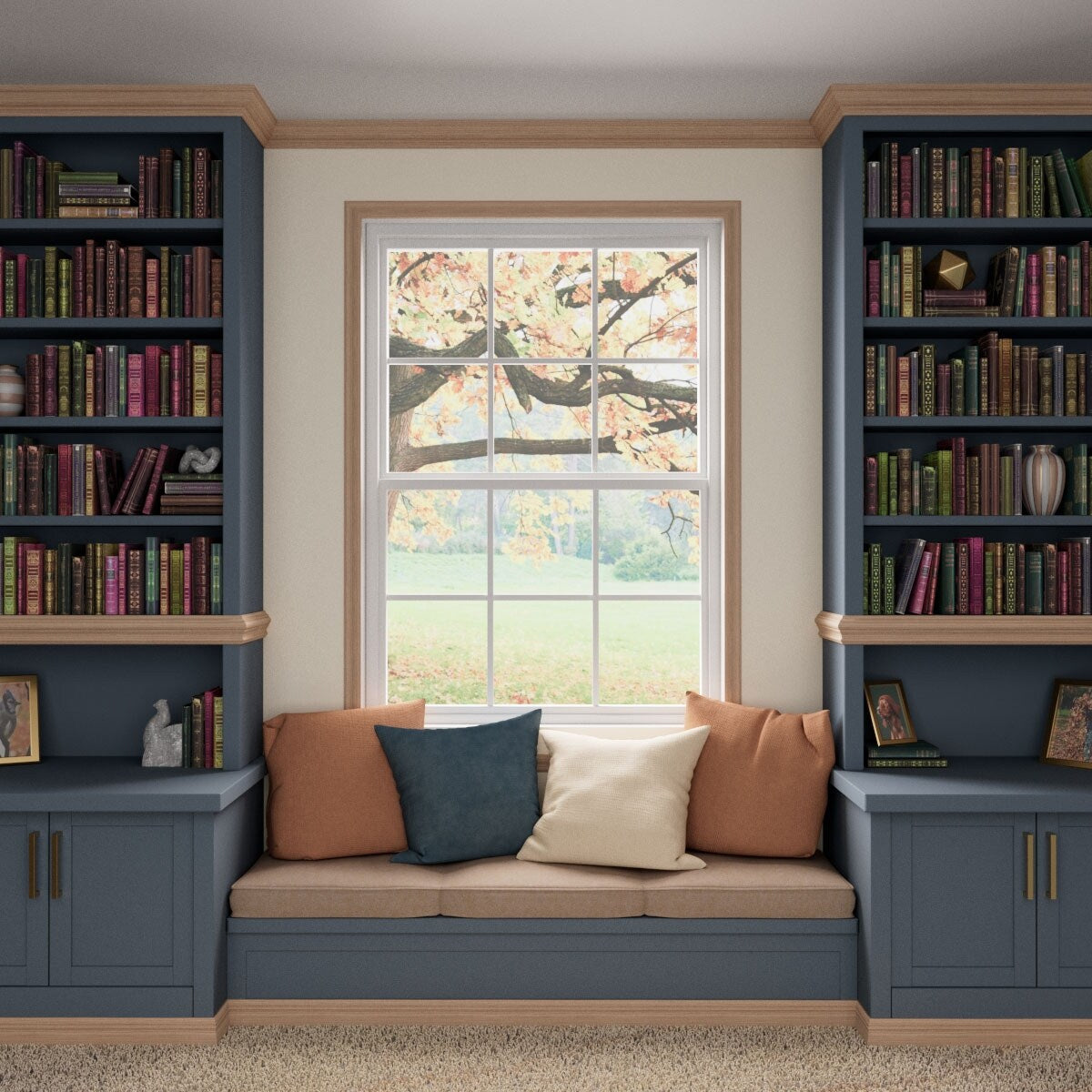 WM366 11/16-in D x 2-1/4-in W x 96-in L Americraft Solid Hardwood Stain Grade Colonial Casing Moulding