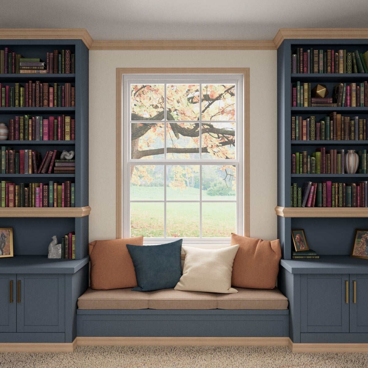WM366 11/16-in D x 2-1/4-in W x 96-in L Americraft Solid Hardwood Stain Grade Colonial Casing Moulding