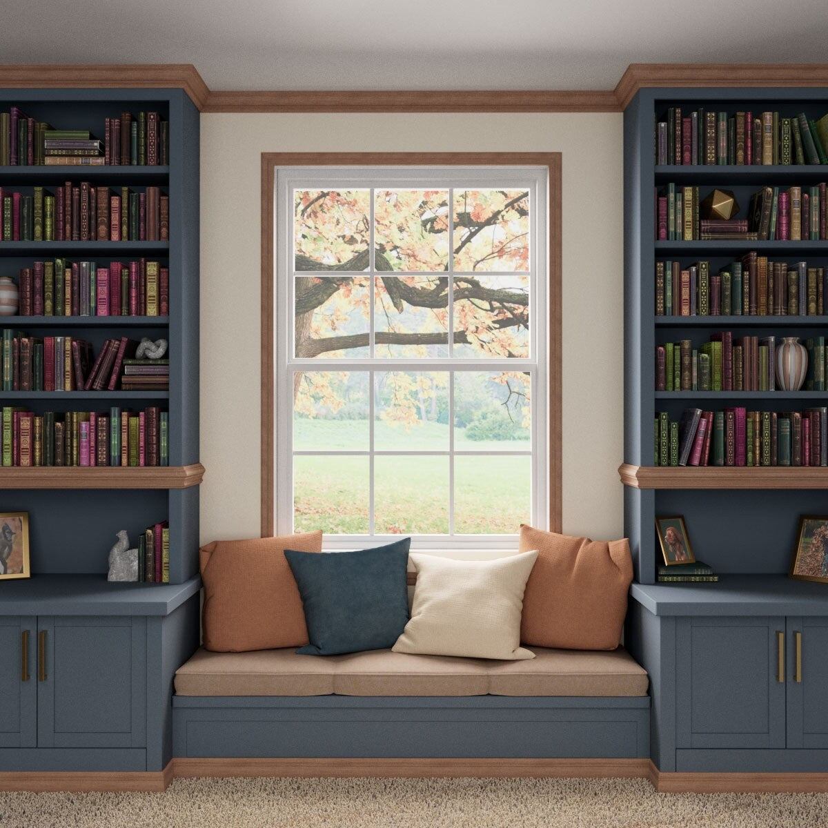 WM366 11/16-in D x 2-1/4-in W x 96-in L Americraft Solid Hardwood Stain Grade Colonial Casing Moulding