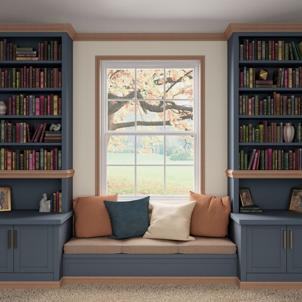 WM366 11/16-in D x 2-1/4-in W x 96-in L Americraft Solid Hardwood Stain Grade Colonial Casing Moulding