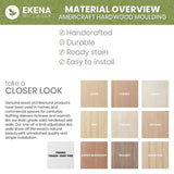 WM366 11/16-in D x 2-1/4-in W x 96-in L Americraft Solid Hardwood Stain Grade Colonial Casing Moulding
