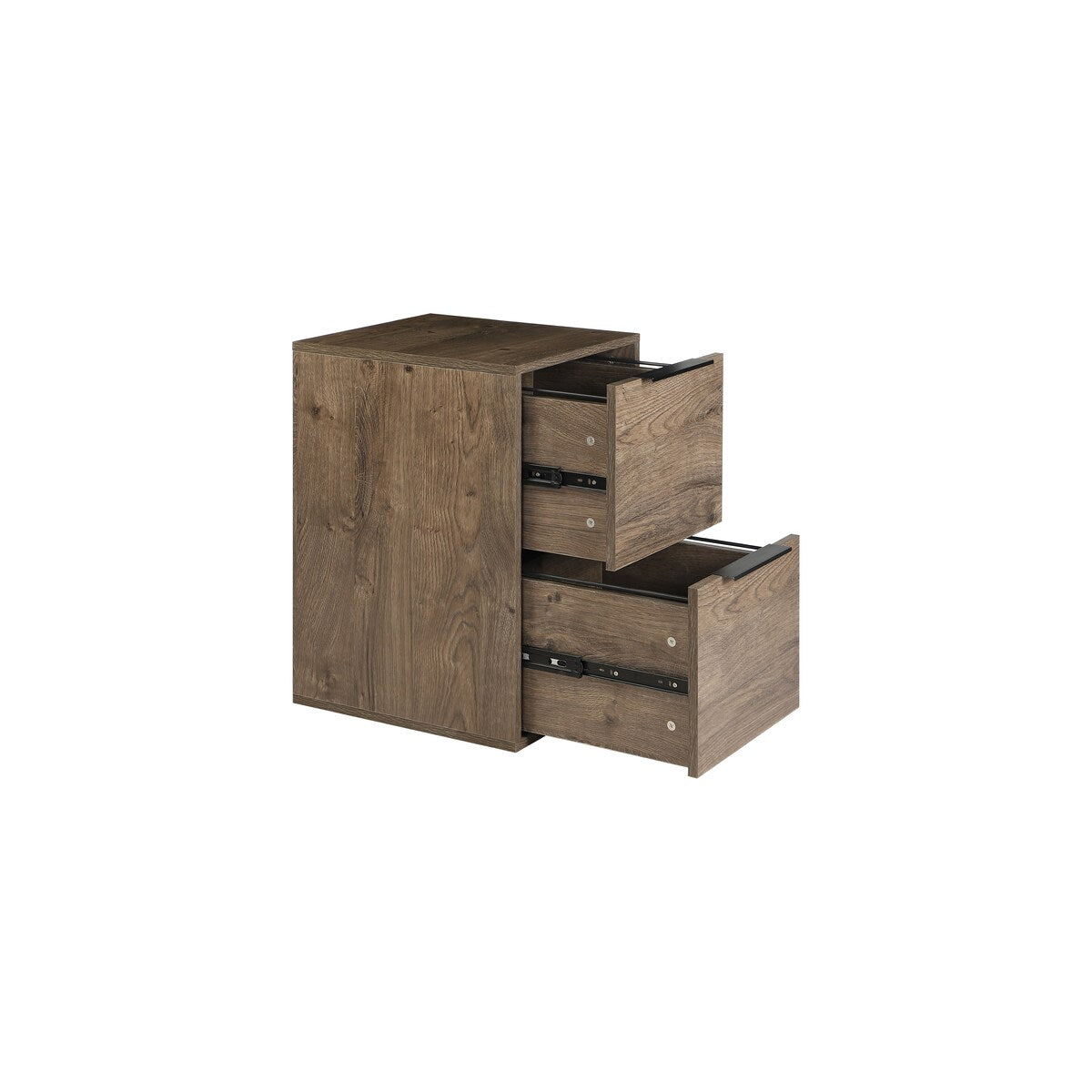 WOOD FILE CABINET 2 DRAWERS Grey