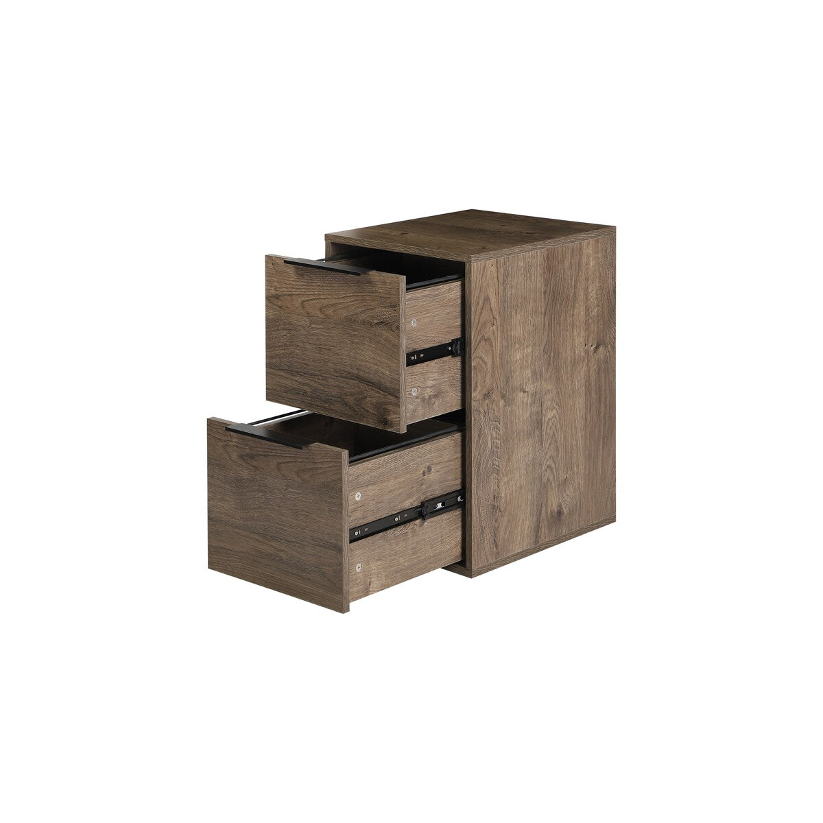 WOOD FILE CABINET 2 DRAWERS Grey