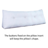 WOWMAX Bed Rest Wedge Bolster Pillow Yellow Linen Blend Decorative