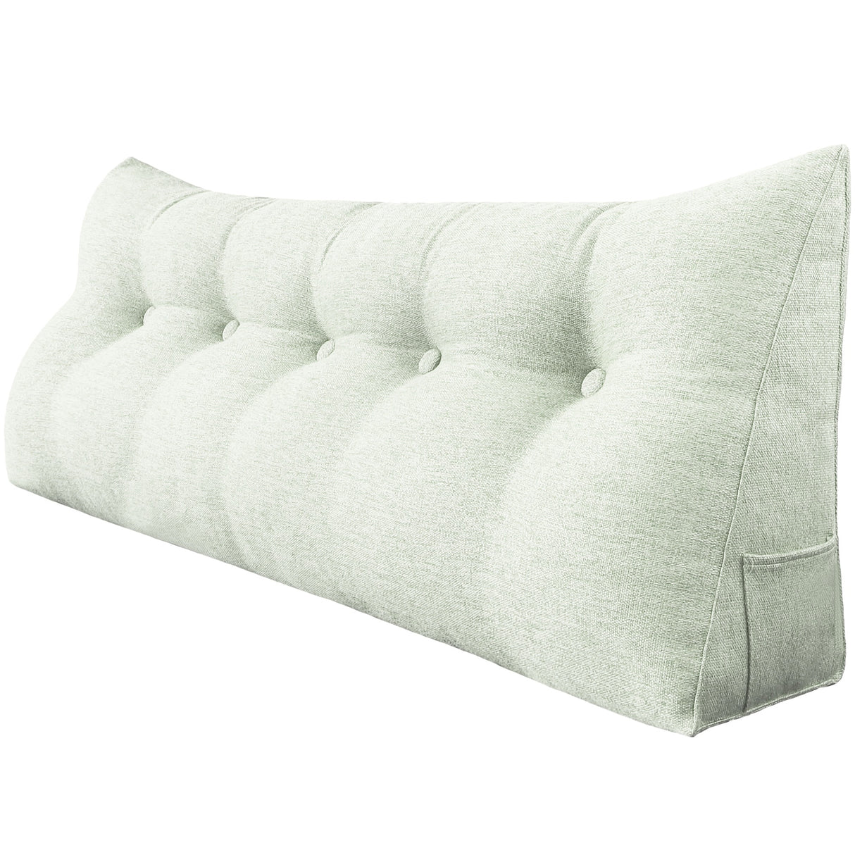 WOWMAX Bed Rest Wedge Reading Pillow Headboard Backrest Daybed Support Ivory California King