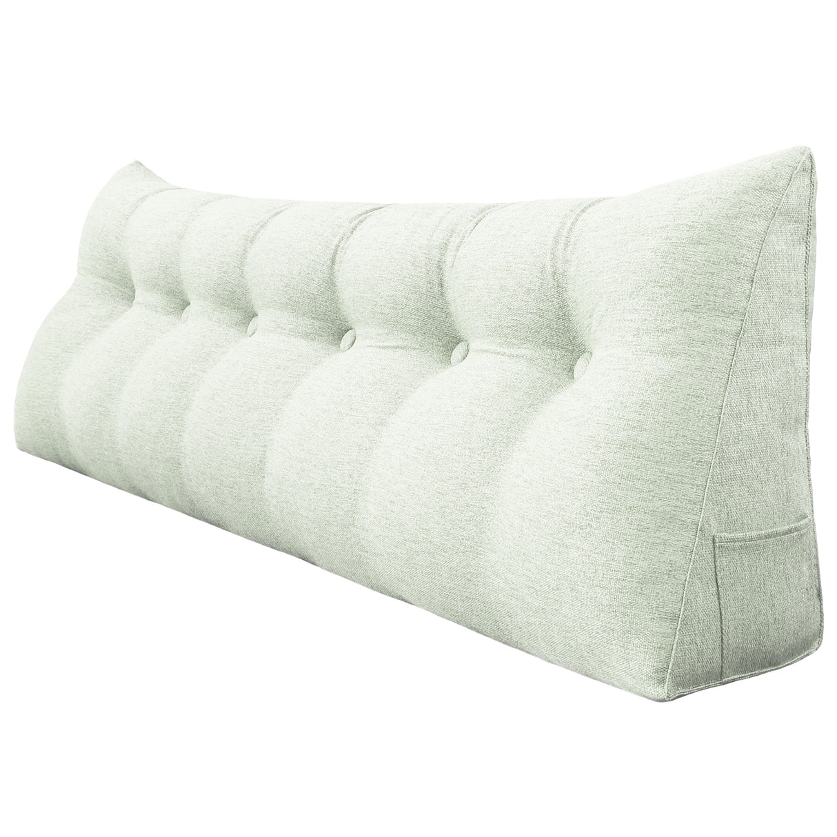 WOWMAX Bed Rest Wedge Reading Pillow Headboard Backrest Daybed Support Ivory California King
