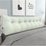 WOWMAX Bed Rest Wedge Reading Pillow Headboard Backrest Daybed Support Ivory California King