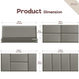 WOWMAX Upholstered Wall Panels Modern Padded Headboard (1 Piece)