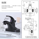 WOWOW 4 in. Centerset Single-Handle Low Arc Bathroom Faucet with Drain Kit Included