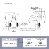 WOWOW 4 in. Centerset Single-Handle Low Arc Bathroom Faucet with Drain Kit Included