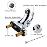 WOWOW 4 in. Centerset Single-Handle Low Arc Bathroom Faucet with Drain Kit Included