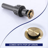 WOWOW 8 in.Double Handle Waterfall Bathroom Faucet with Pop-up Drain
