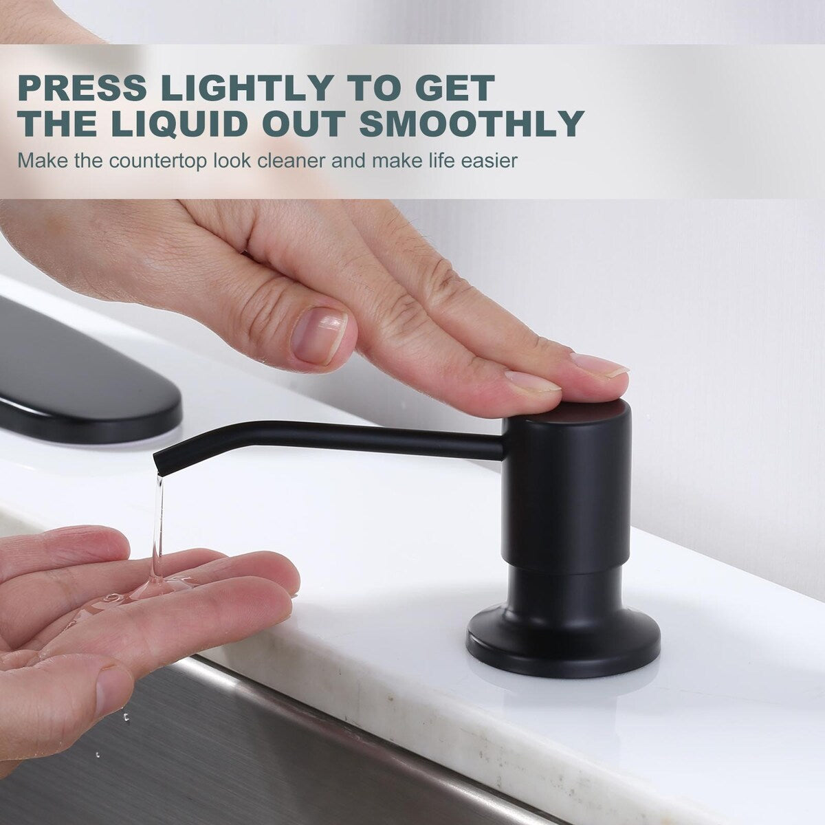 WOWOW Pull-Down Sprayer Kitchen Faucet with Soap Dispenser