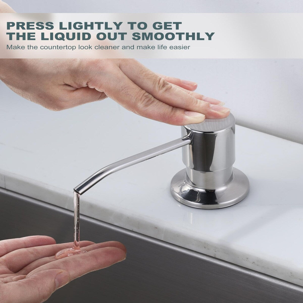 WOWOW Pull-Down Sprayer Kitchen Faucet with Soap Dispenser