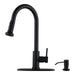 WOWOW Pull-Down Sprayer Kitchen Faucet with Soap Dispenser