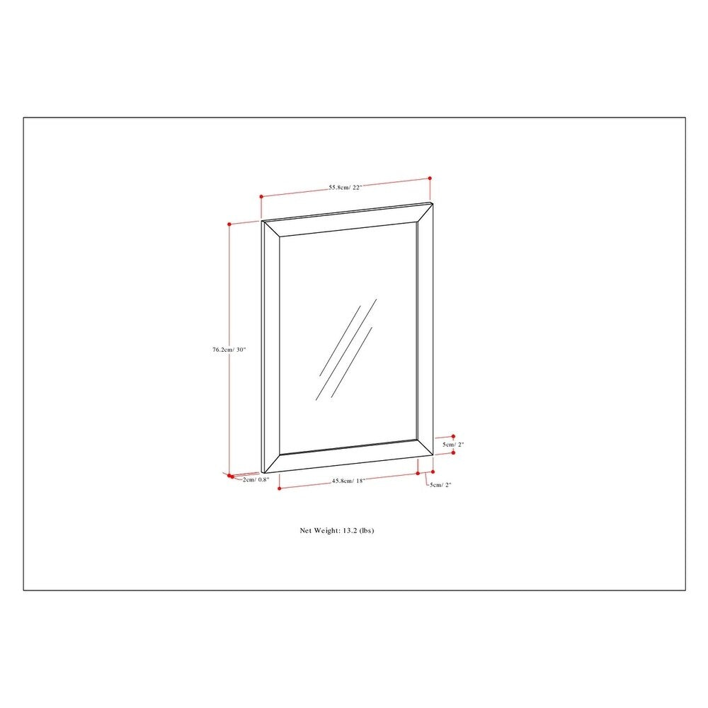 WYNDENHALL Belmont 22 inch x 30 inch Bath Vanity Décor Mirror in Off White
