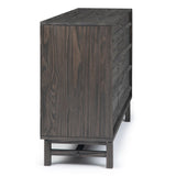 WYNDENHALL Blair SOLID WOOD 54 inch Wide Rustic Modern Sideboard Buffet in Driftwood - 54 W x 18 D x 36 H