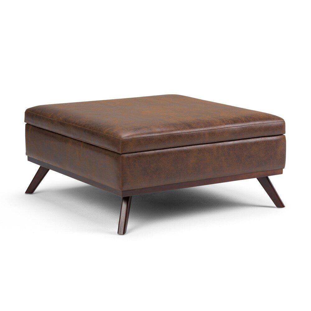 WYNDENHALL Ethan 38 inch Wide Mid Century Modern Square Table Ottoman