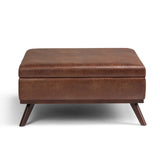 WYNDENHALL Ethan 38 inch Wide Mid Century Modern Square Table Ottoman