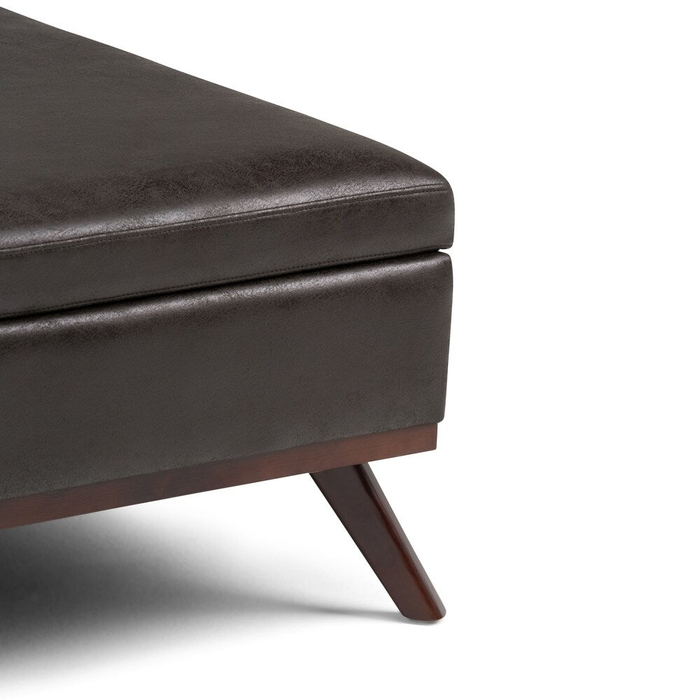 WYNDENHALL Ethan 38 inch Wide Mid Century Modern Square Table Ottoman