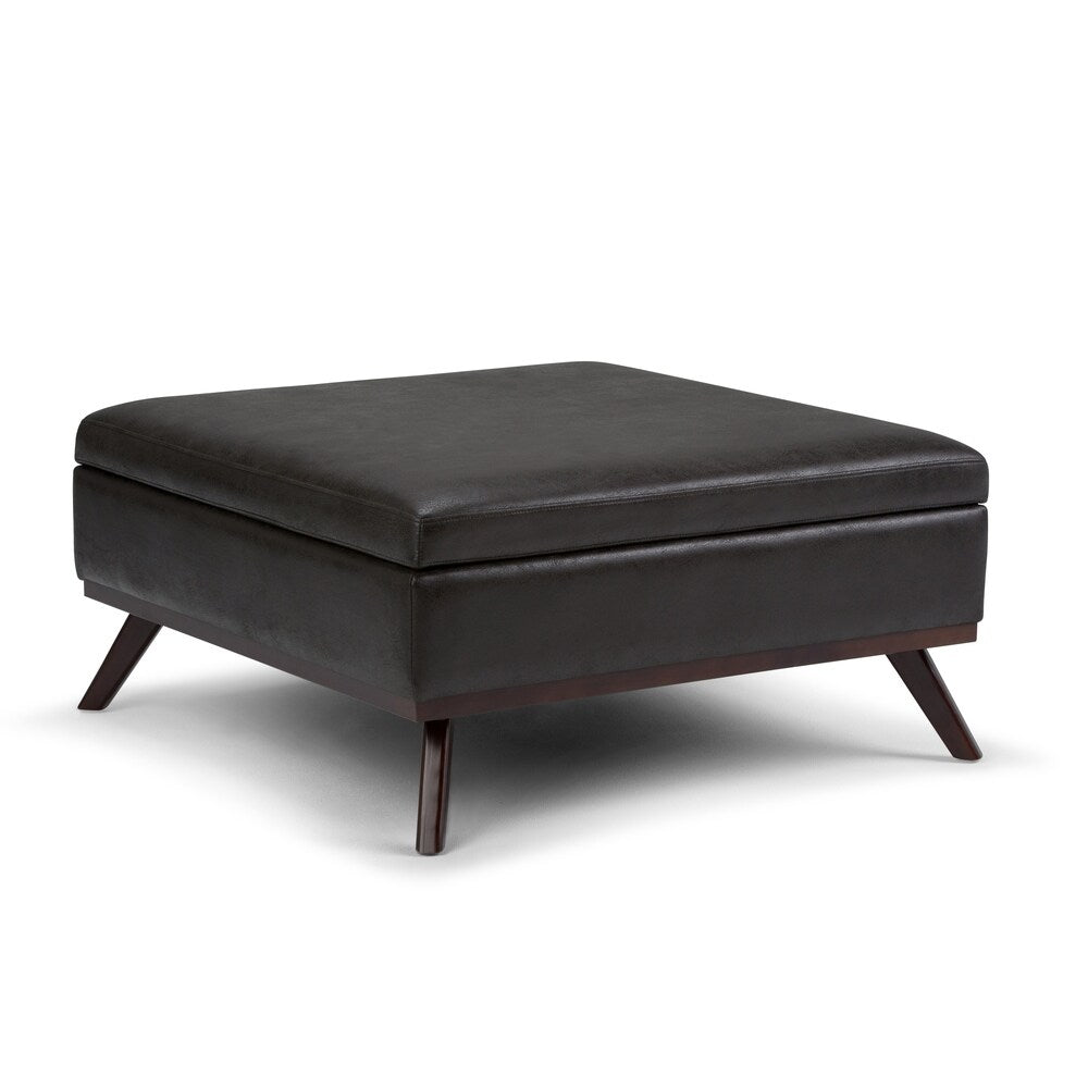 WYNDENHALL Ethan 38 inch Wide Mid Century Modern Square Table Ottoman