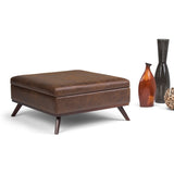 WYNDENHALL Ethan 38 inch Wide Mid Century Modern Square Table Ottoman