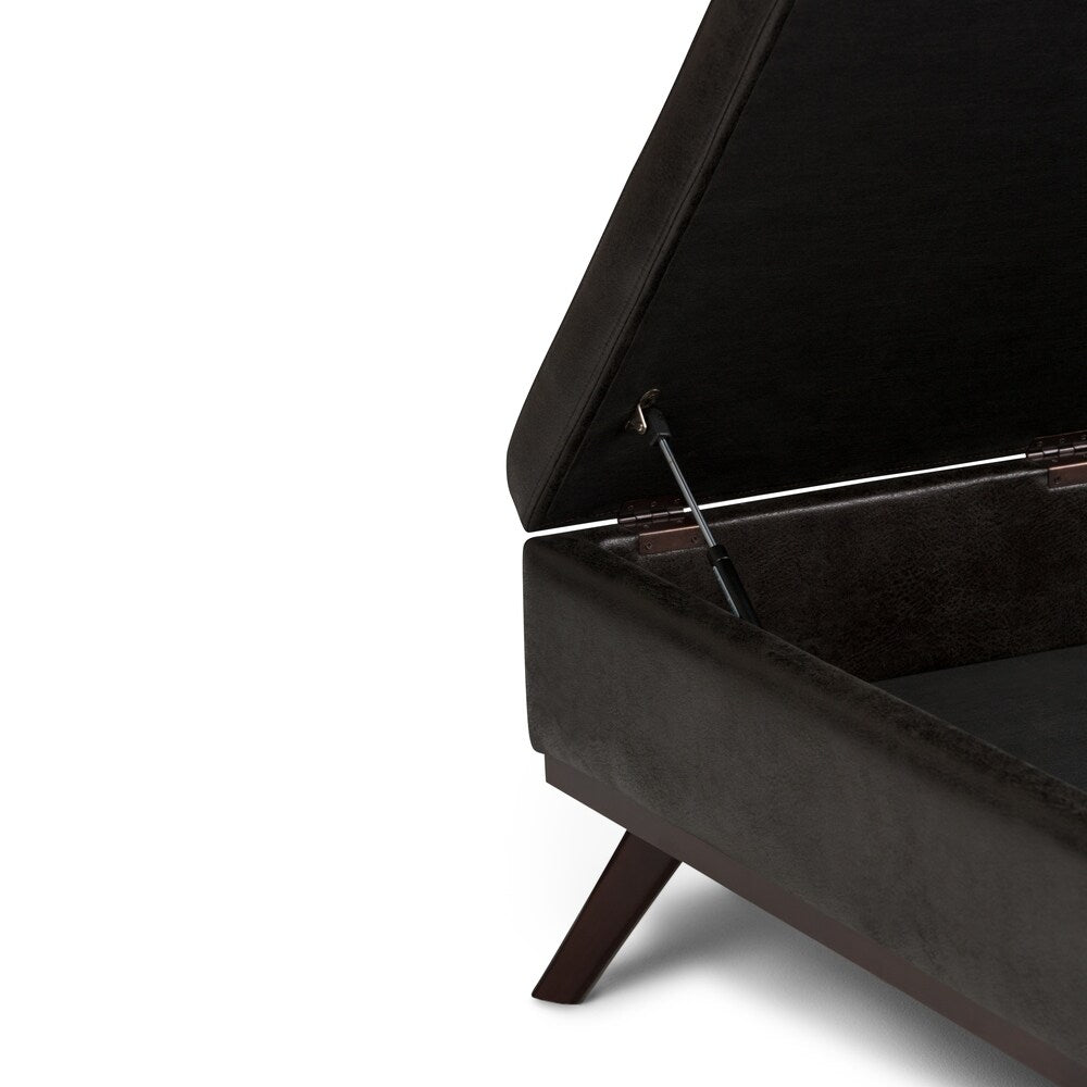 WYNDENHALL Ethan 38 inch Wide Mid Century Modern Square Table Ottoman