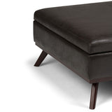 WYNDENHALL Ethan 38 inch Wide Mid Century Modern Square Table Ottoman