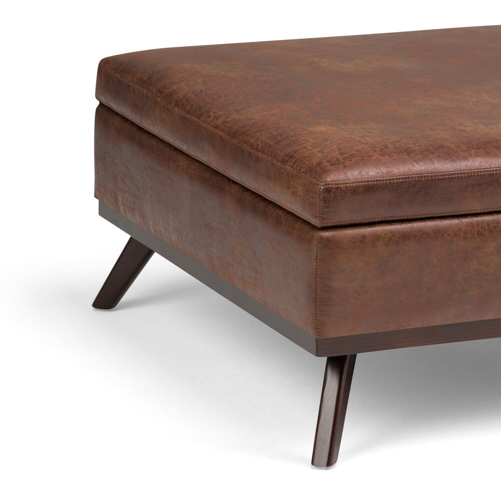 WYNDENHALL Ethan 38 inch Wide Mid Century Modern Square Table Ottoman