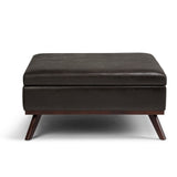 WYNDENHALL Ethan 38 inch Wide Mid Century Modern Square Table Ottoman