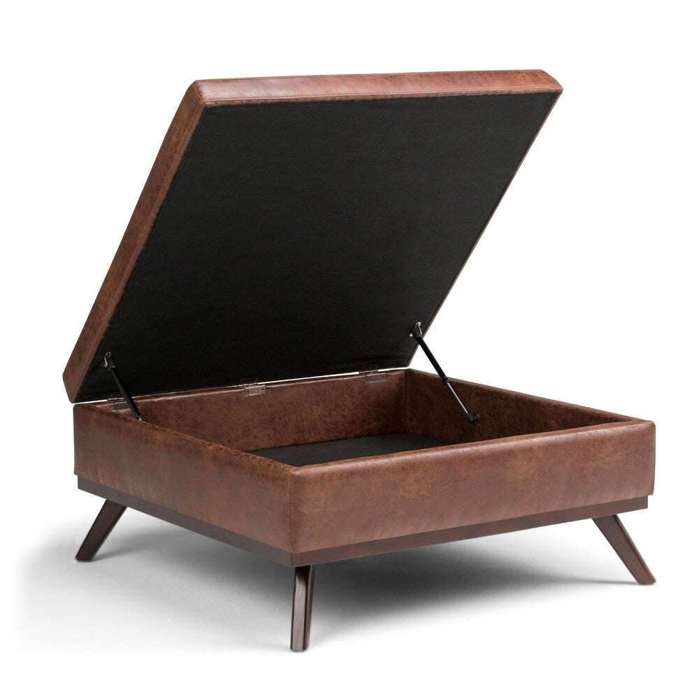 WYNDENHALL Ethan 38 inch Wide Mid Century Modern Square Table Ottoman