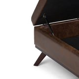 WYNDENHALL Ethan 38 inch Wide Mid Century Modern Square Table Ottoman
