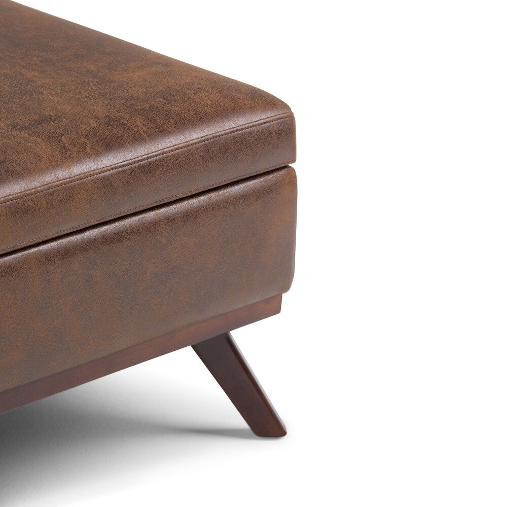 WYNDENHALL Ethan 38 inch Wide Mid Century Modern Square Table Ottoman