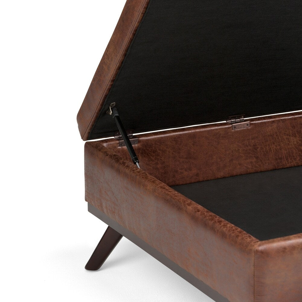 WYNDENHALL Ethan 38 inch Wide Mid Century Modern Square Table Ottoman