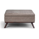 WYNDENHALL Ethan 38 inch Wide Mid Century Modern Square Table Ottoman